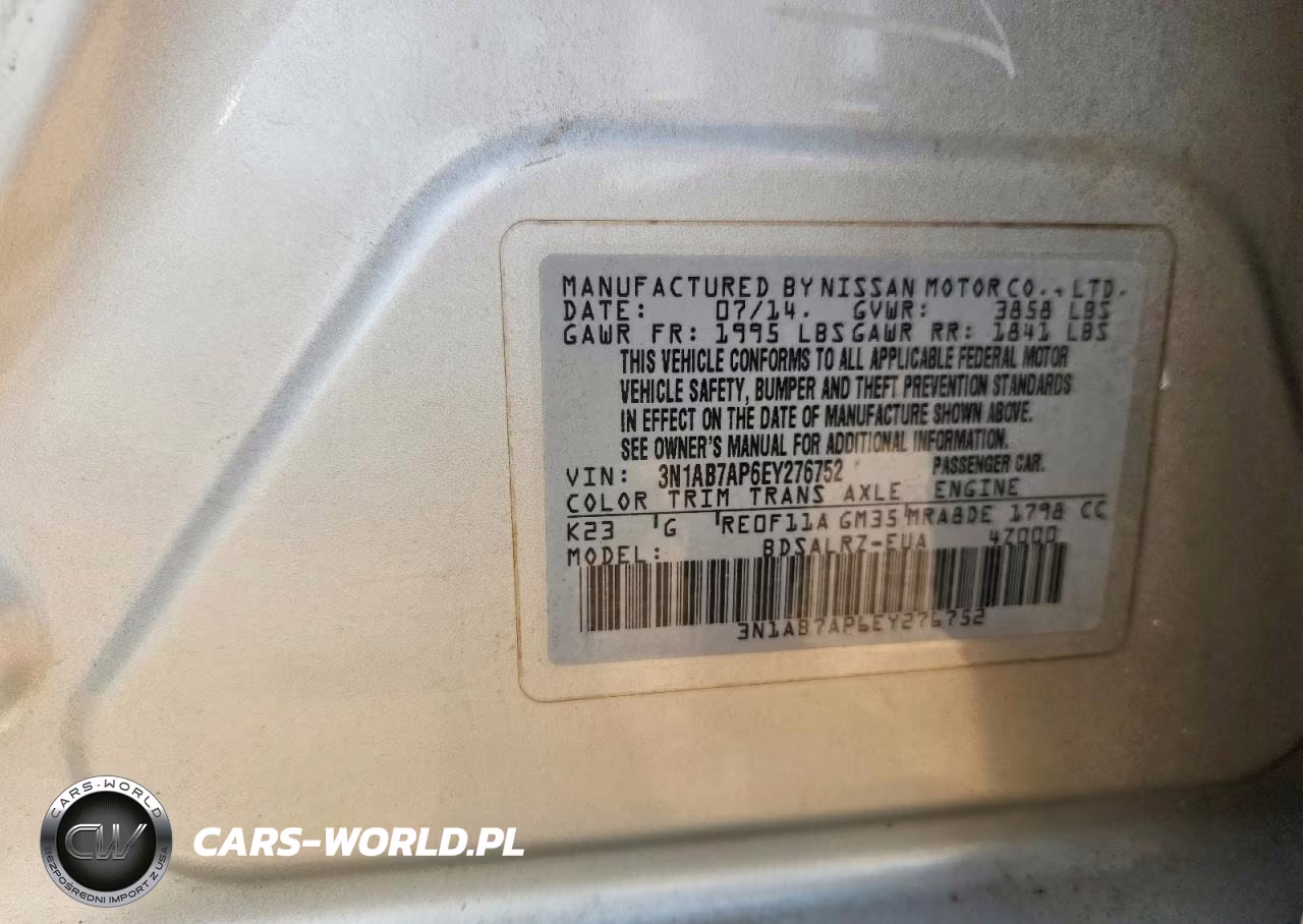 2014 Nissan Sentra Sr VIN:3N1AB7AP6EY276752 - 13
