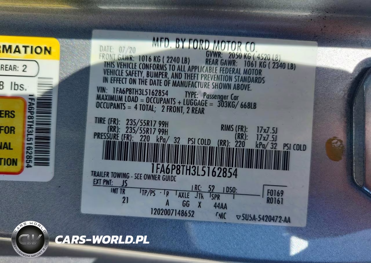 2020 Ford Mustang VIN:1FA6P8TH3L5162854 - 12