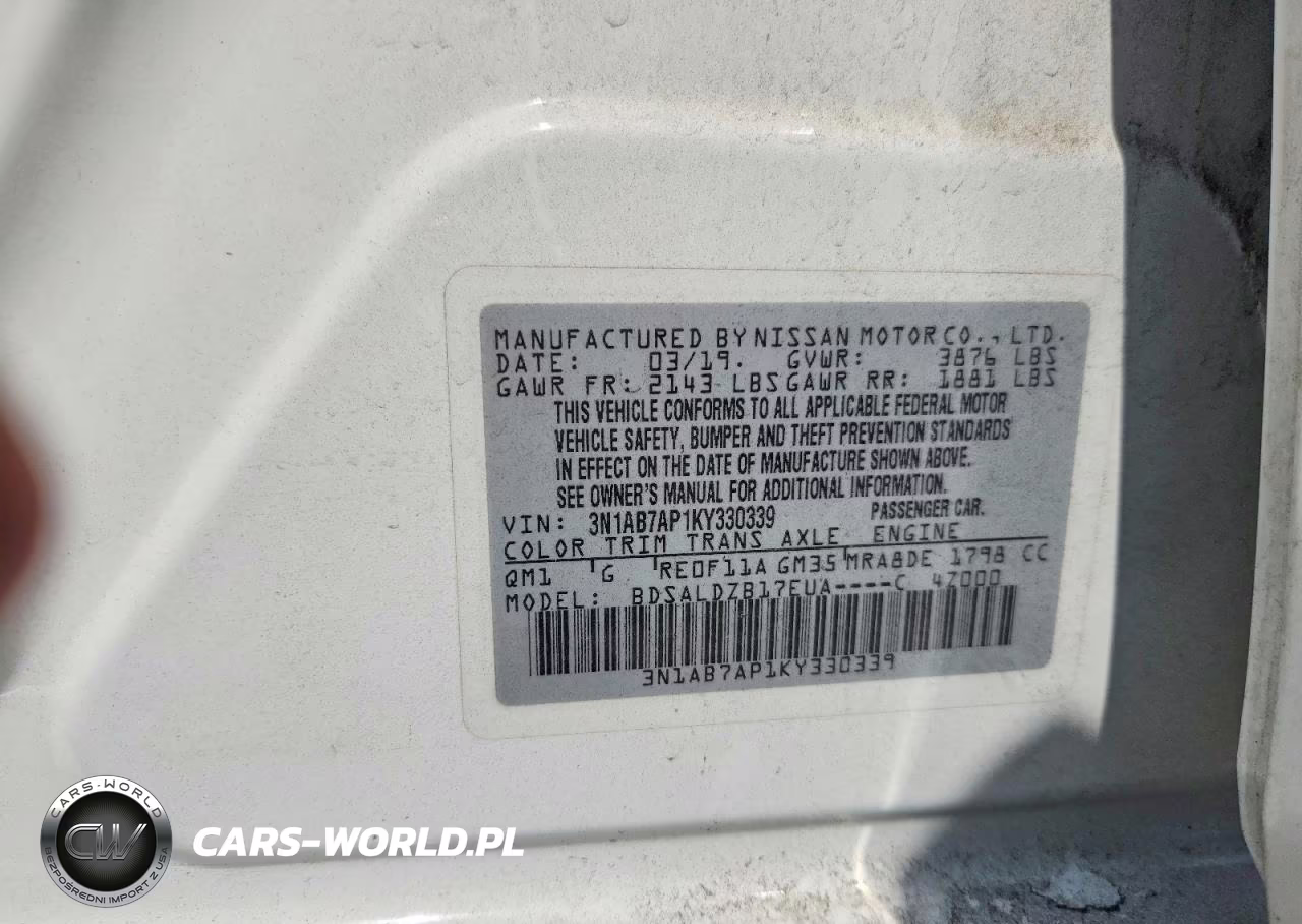 2019 Nissan Sentra Sv VIN:3N1AB7AP1KY330339 - 13