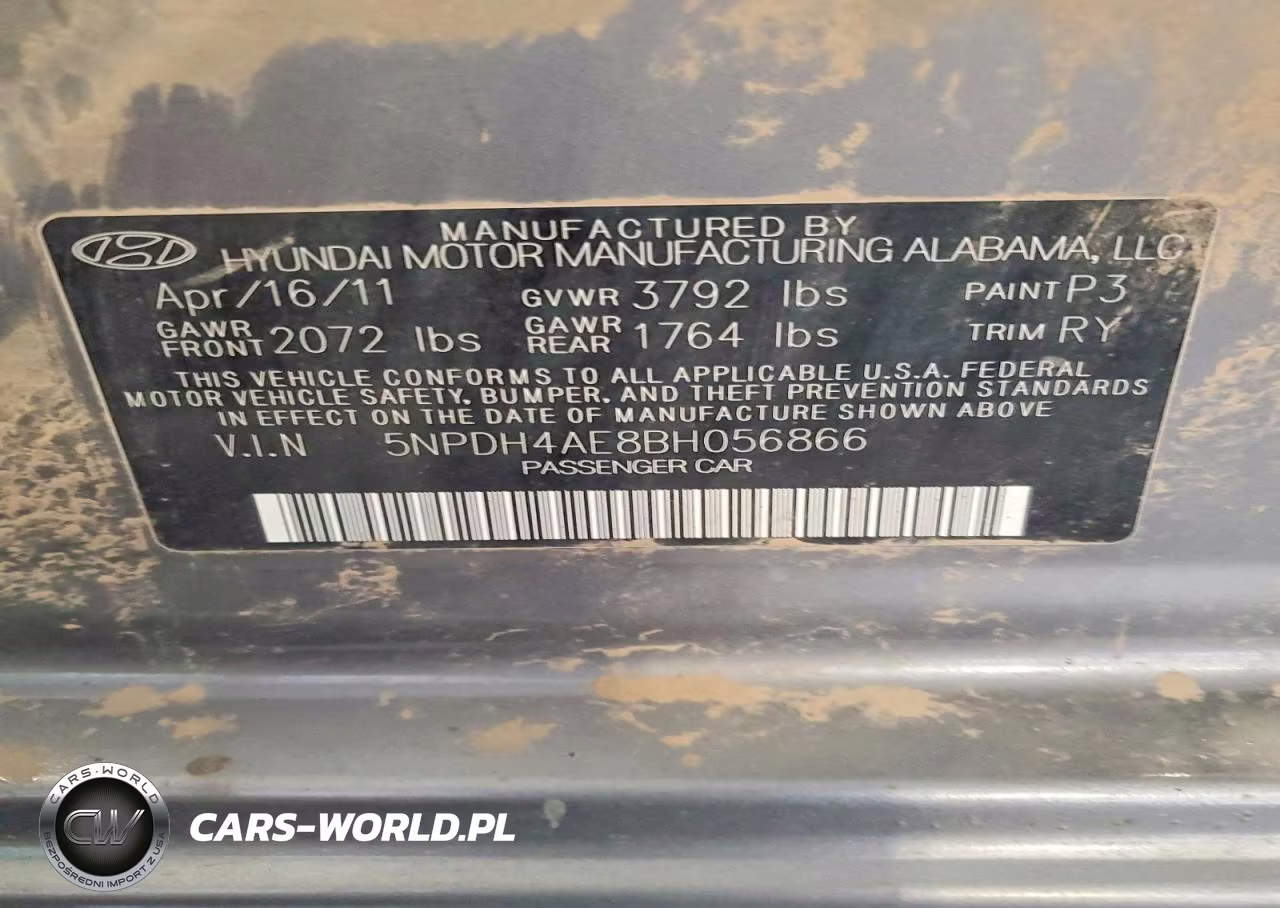 2011 Hyundai Elantra Limited VIN:5NPDH4AE8BH056866 - 12