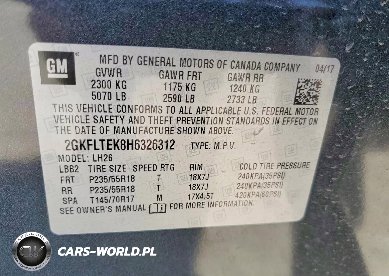 2017 GMC Terrain Sle VIN:2GKFLTEK8H6326312 - 13