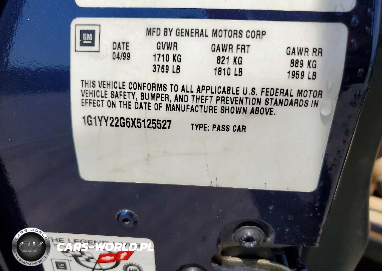 1999 Chevrolet Corvette VIN:1G1YY22G6X5125527 - 12