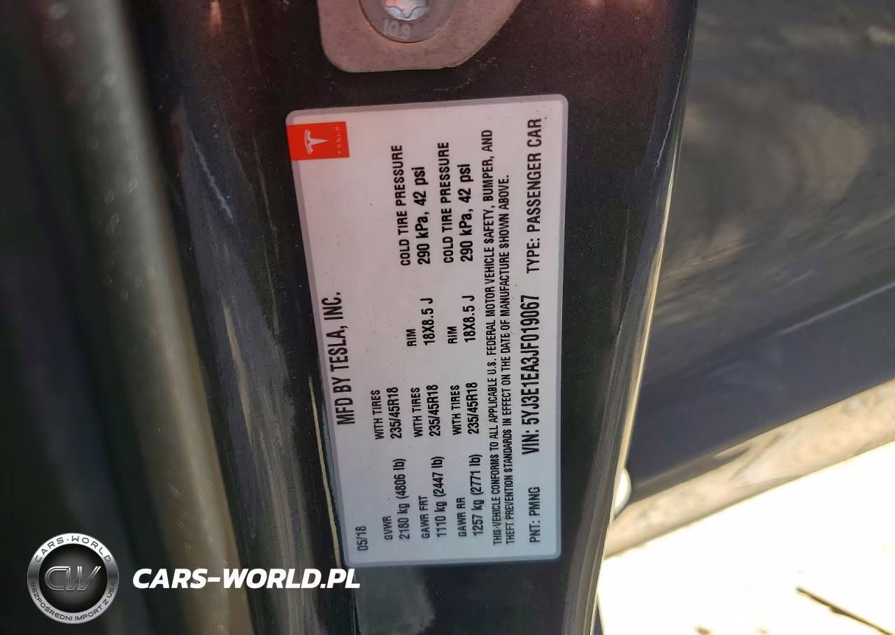 2018 Tesla Model 3 VIN:5YJ3E1EA3JF019067 - 12