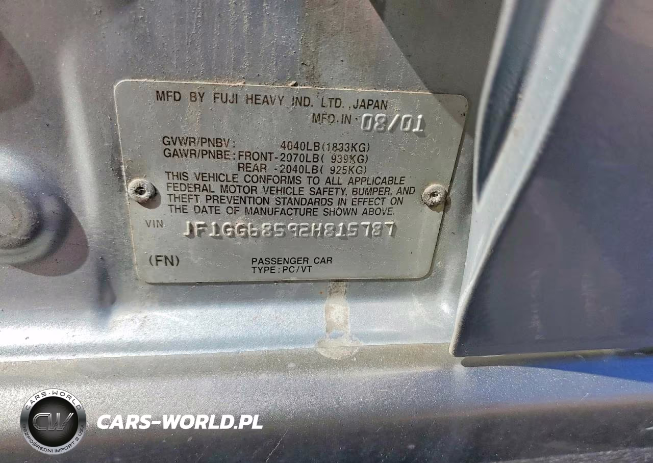 2002 Subaru Impreza Outback Sport VIN:JF1GG68592H815787 - 12