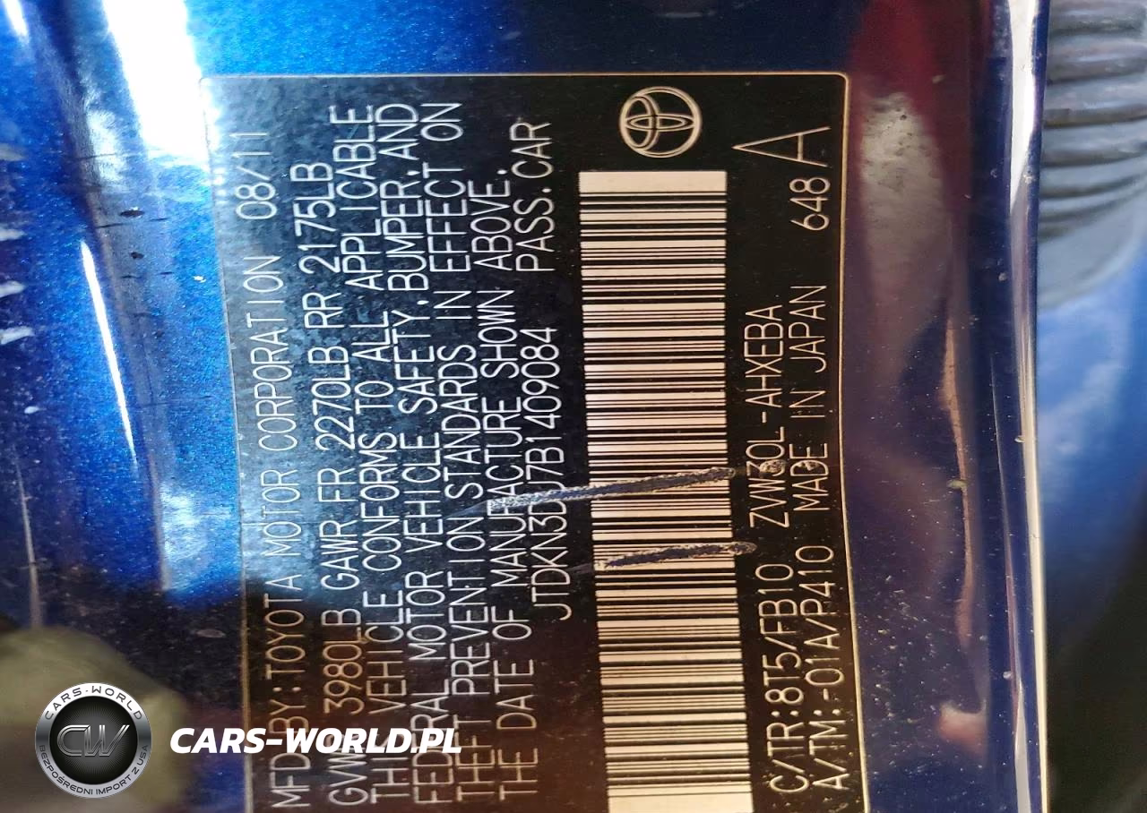 2011 Toyota Prius Three VIN:JTDKN3DU7B1409084 - 12