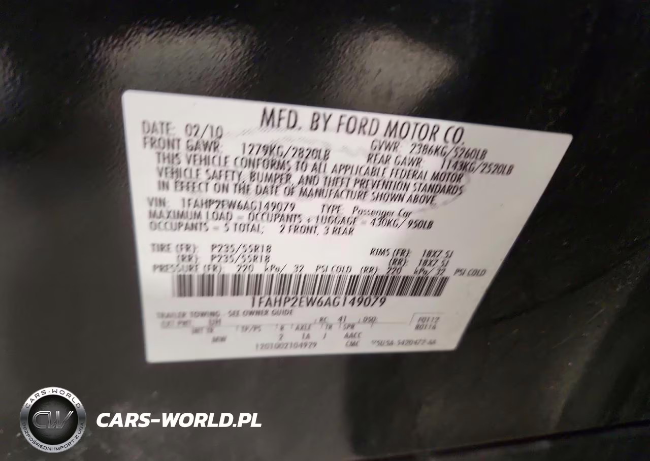 2010 Ford Taurus Sel VIN:1FAHP2EW6AG149079 - 12