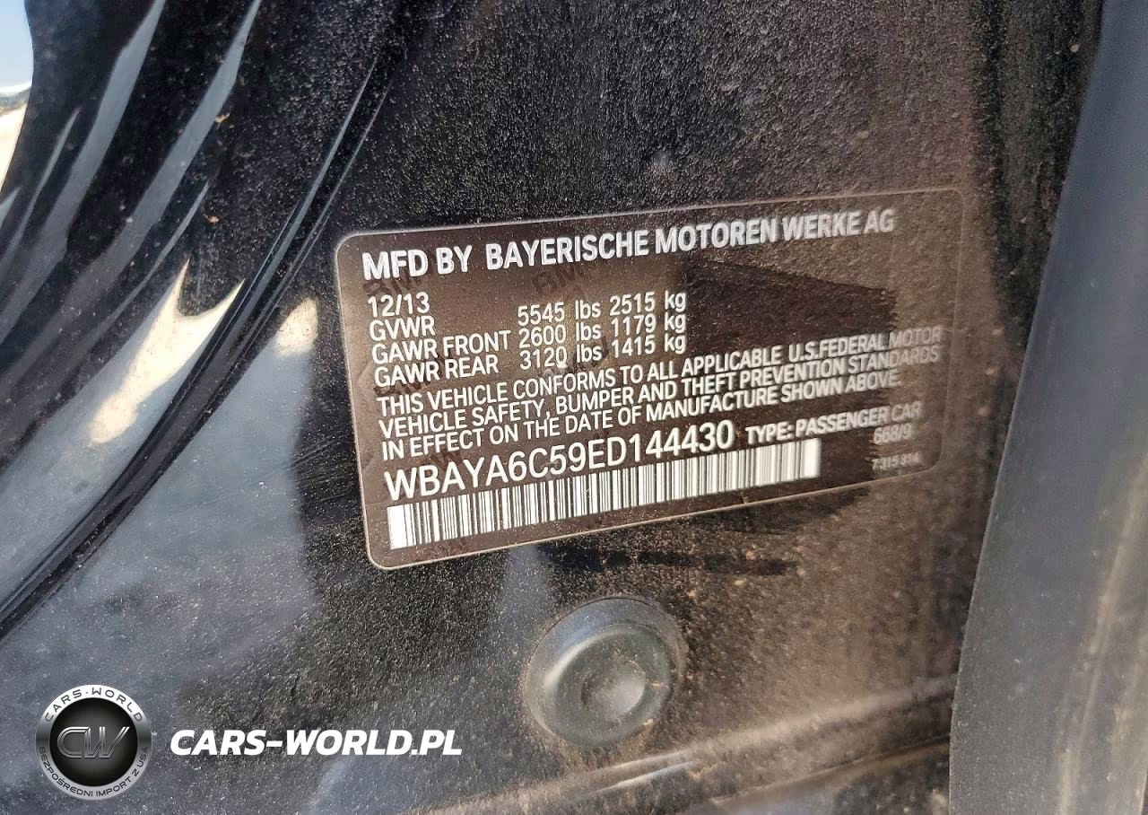 2014 BMW 740 I VIN:WBAYA6C59ED144430 - 12