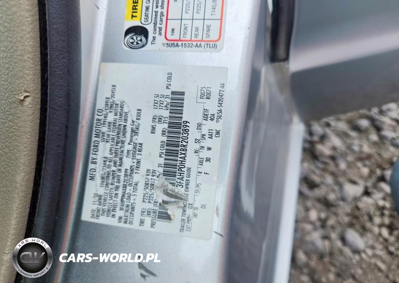 2011 Ford Fusion Se VIN:3FAHP0HAXBR203899 - 12