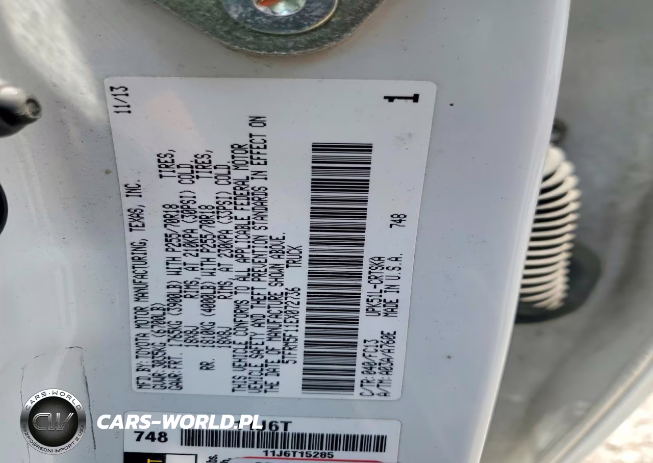 2014 Toyota Tundra Sr5 VIN:5TFRM5F11EX072736 - 12