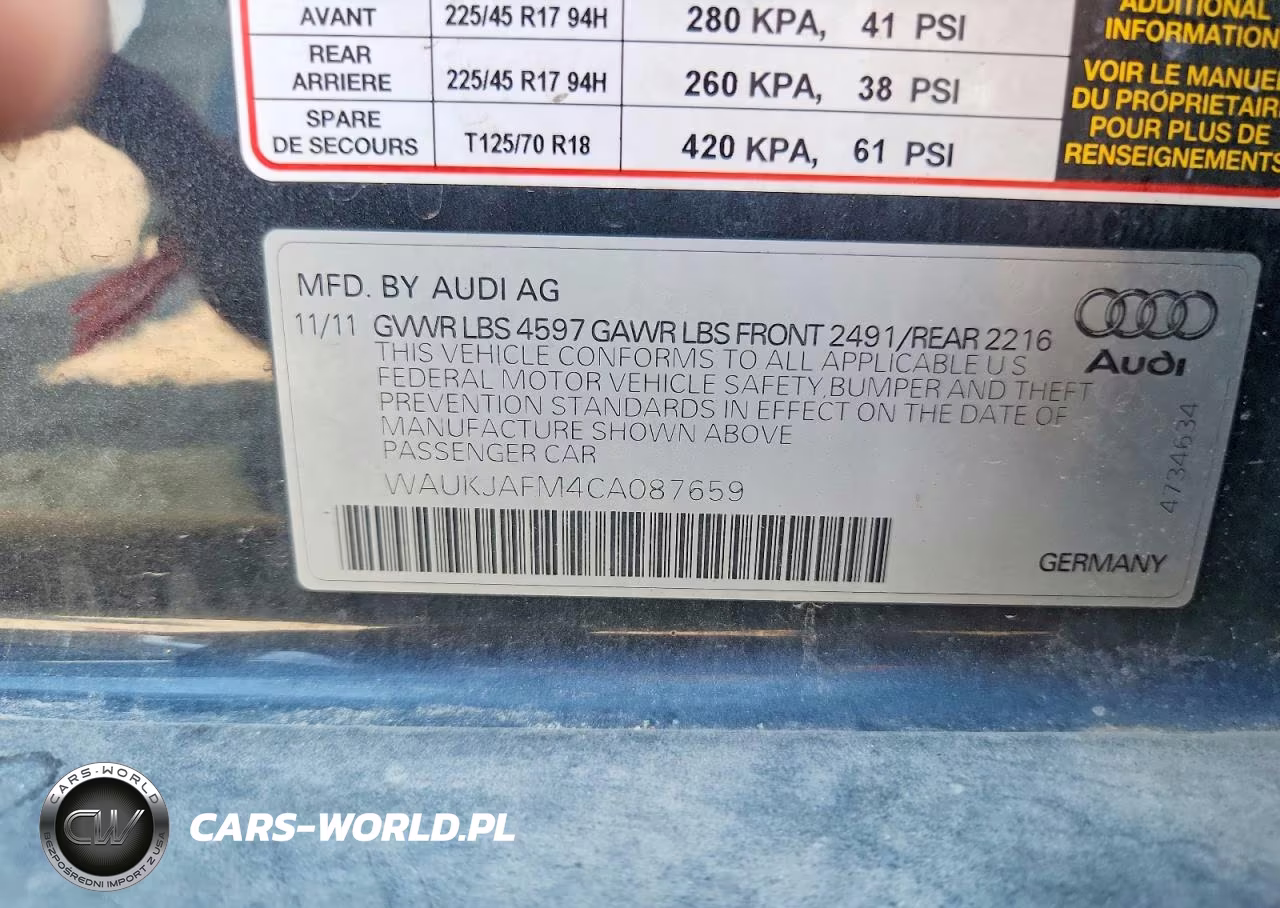 2012 Audi A3 Premium Plus VIN:WAUKJAFM4CA087659 - 12