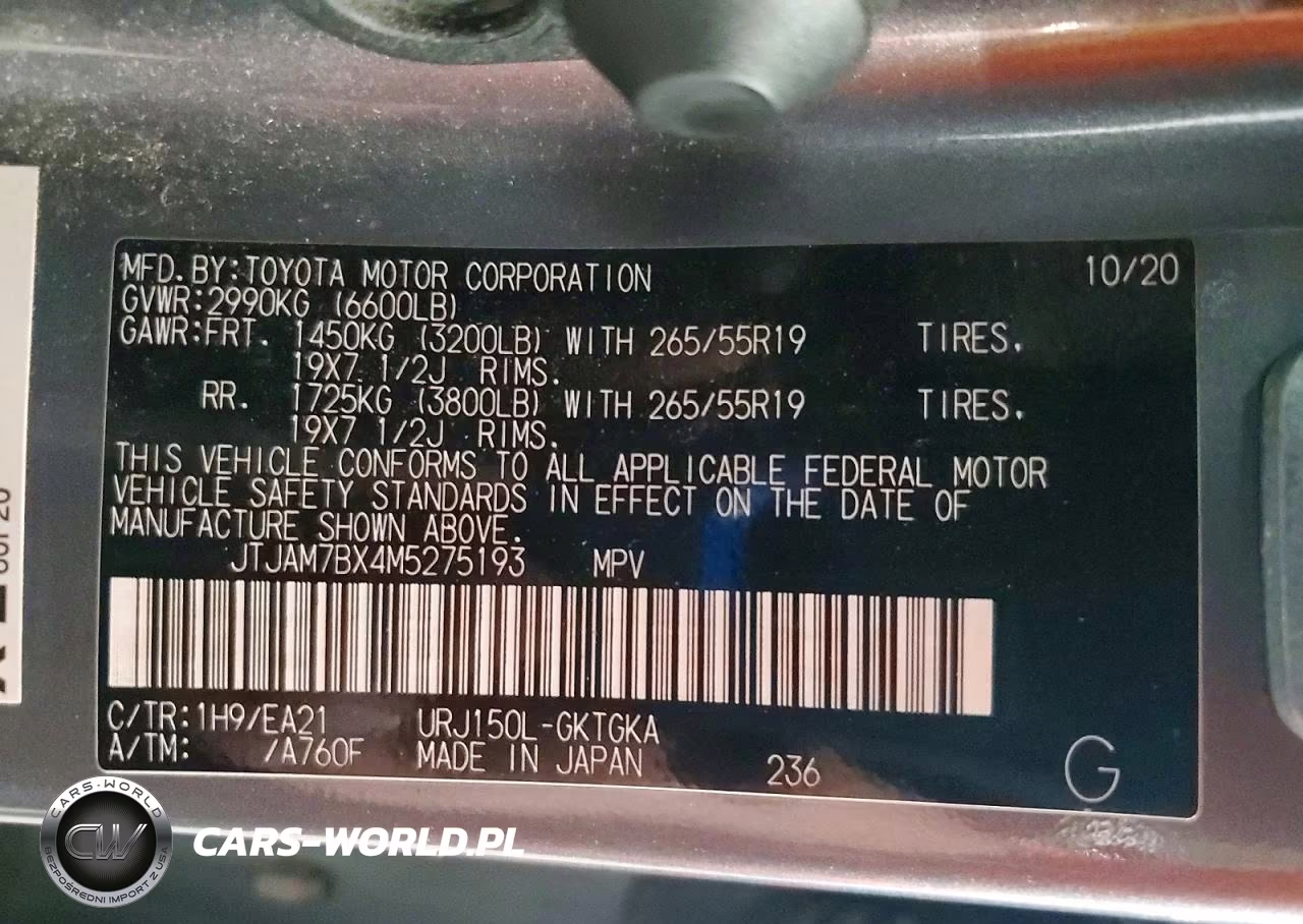 2021 Lexus Gx 460 Premium VIN:JTJAM7BX4M5275193 - 14