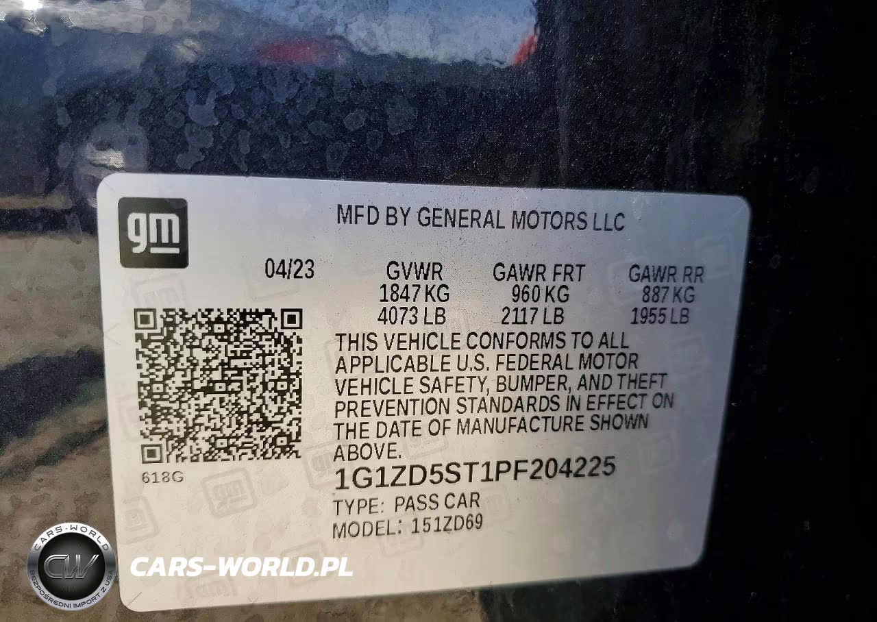 2023 Chevrolet Malibu Lt VIN:1G1ZD5ST1PF204225 - 12