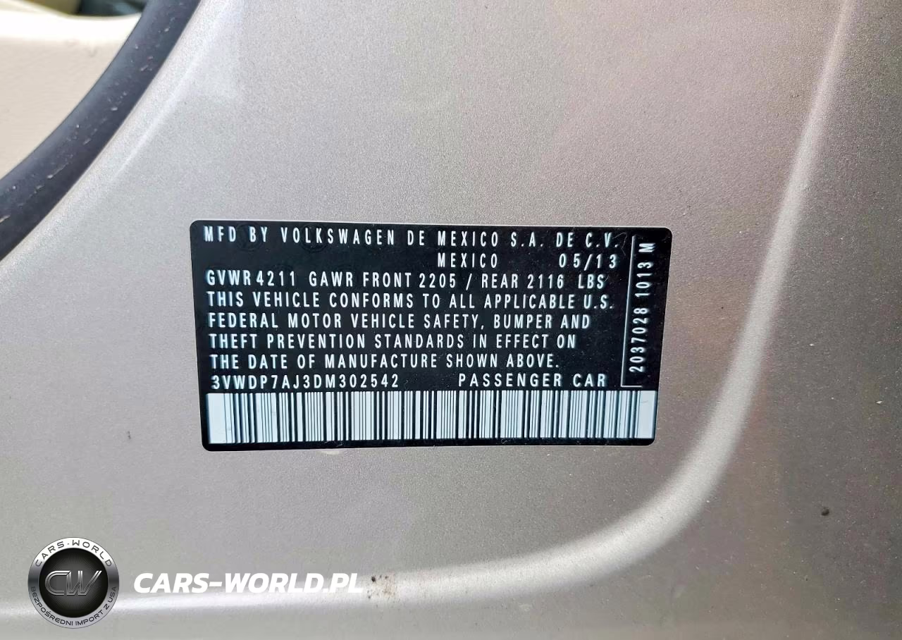 2013 Volkswagen Jetta Se VIN:3VWDP7AJ3DM302542 - 12