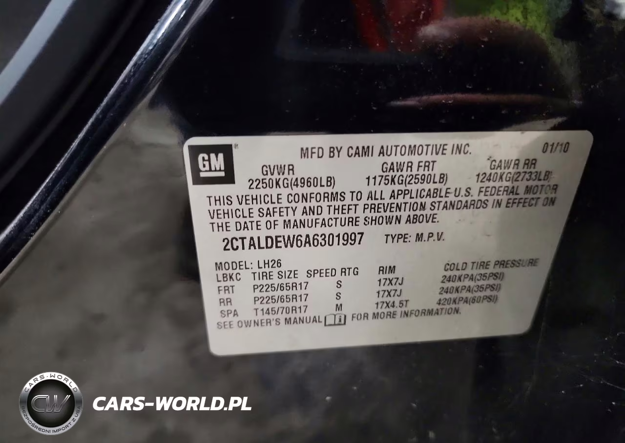 2010 GMC Terrain Sle VIN:2CTALDEW6A6301997 - 13