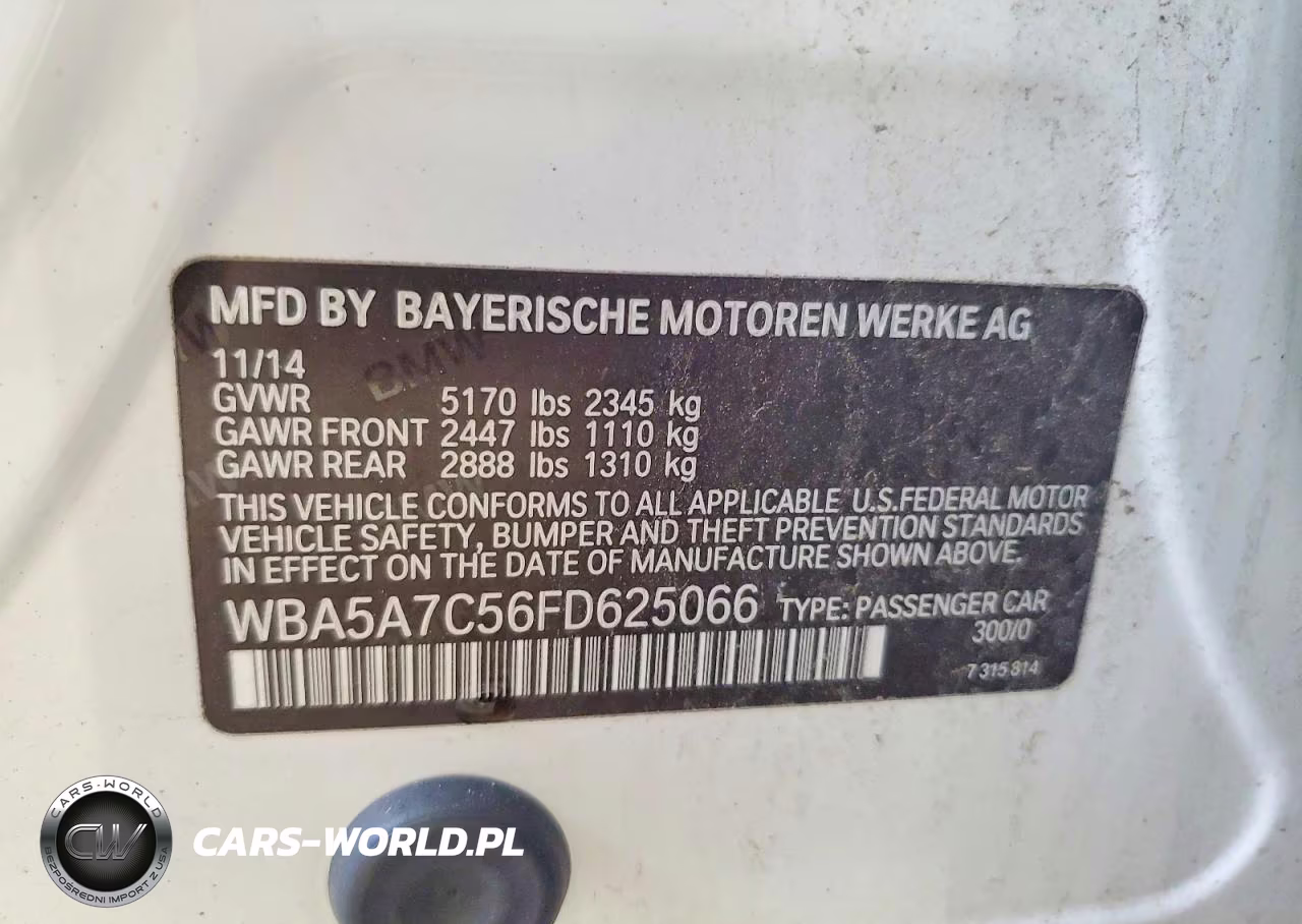 undefined VIN:WBA5A7C56FD625066 - 12