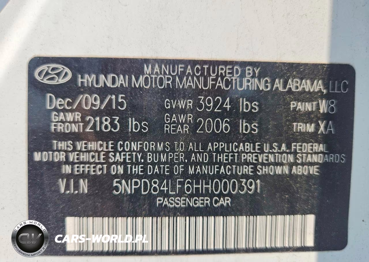 2017 Hyundai Elantra Se VIN:5NPD84LF6HH000391 - 13