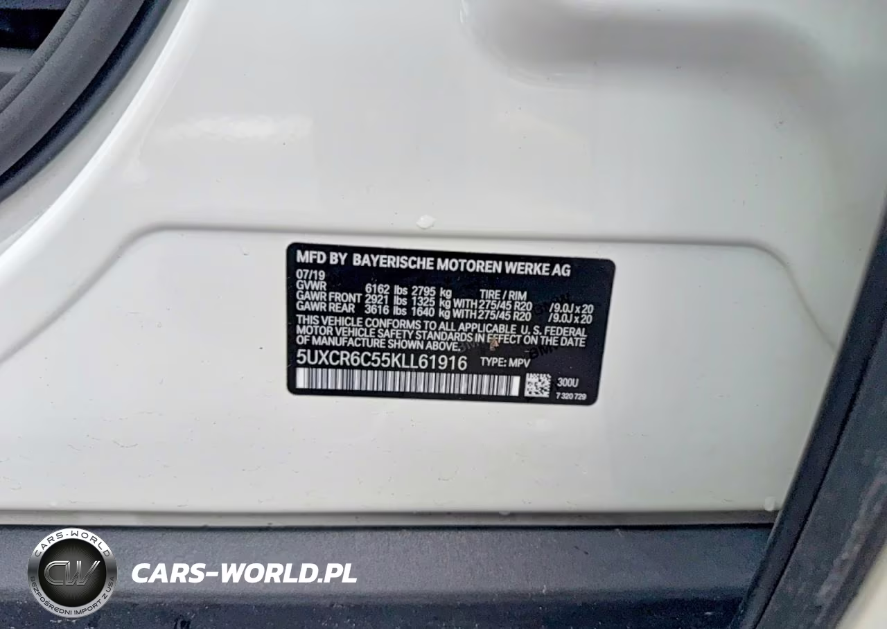 2019 BMW X5 xDrive40I VIN:5UXCR6C55KLL61916 - 10