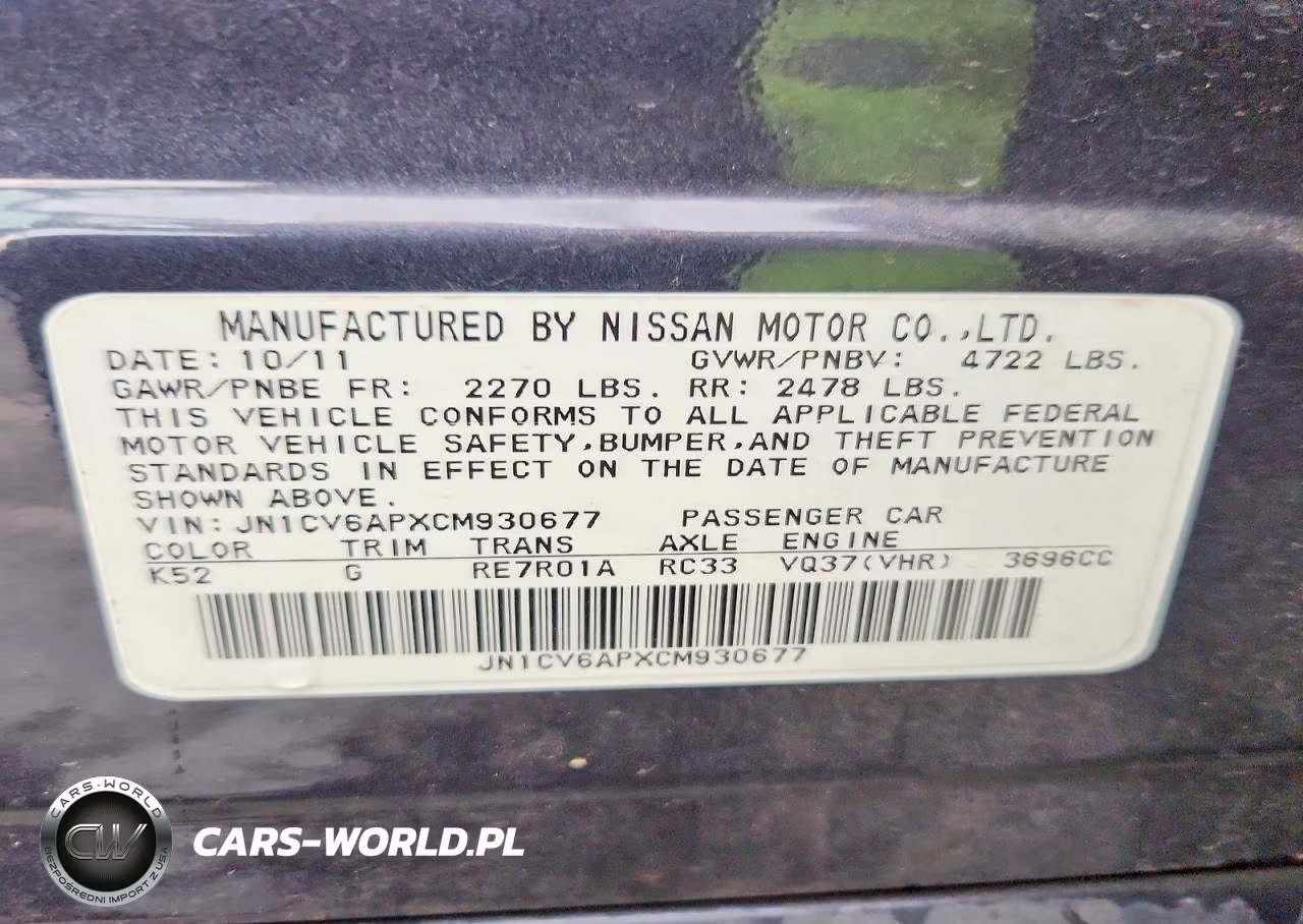 2012 Infiniti G37 Sedan Journey VIN:JN1CV6APXCM930677 - 12