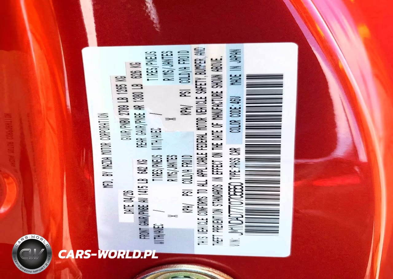 2026 Mazda Mx-5 Miata Grand Touring VIN:JM1NDAD77T0705650 - 12