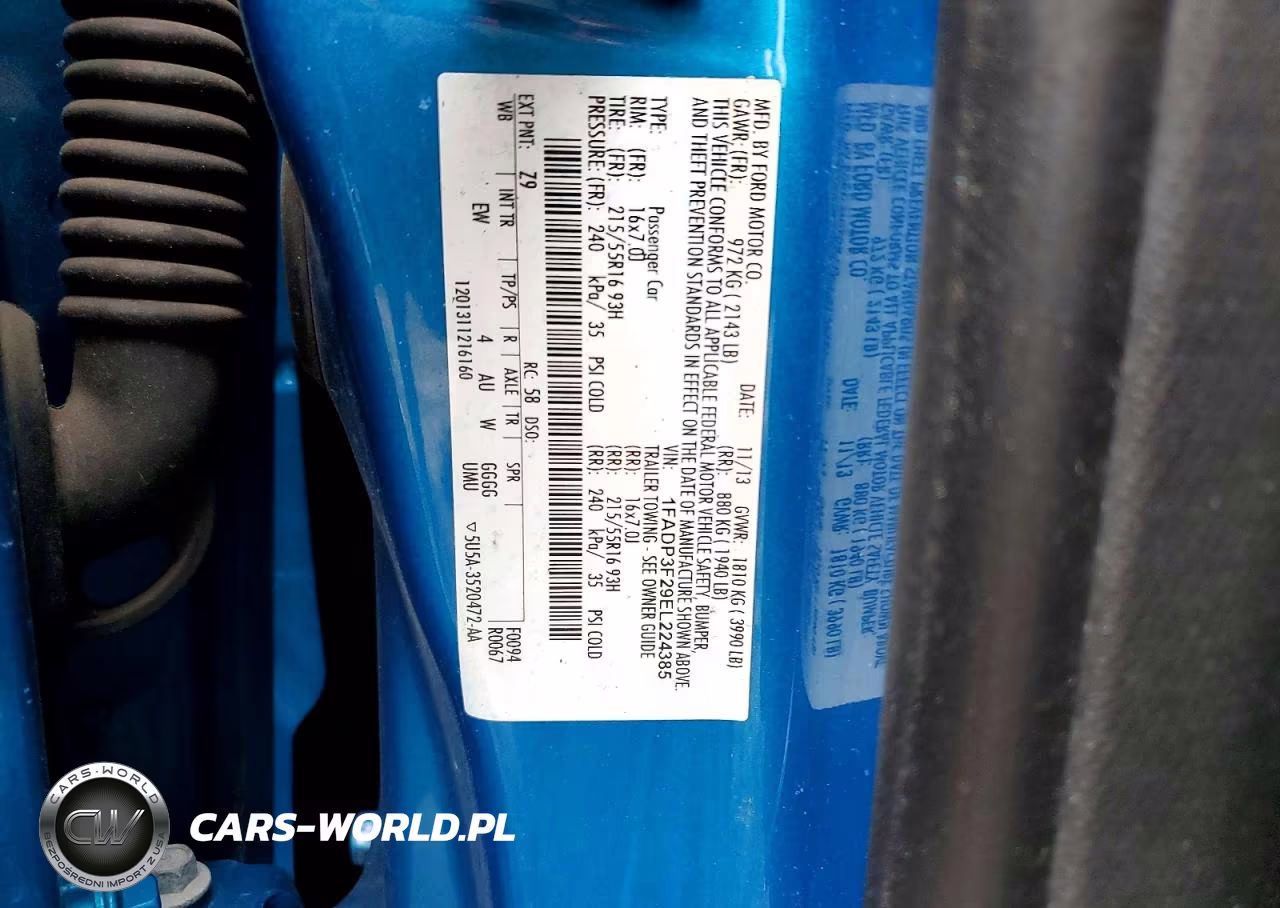 2014 Ford Focus Se VIN:1FADP3F29EL224385 - 12