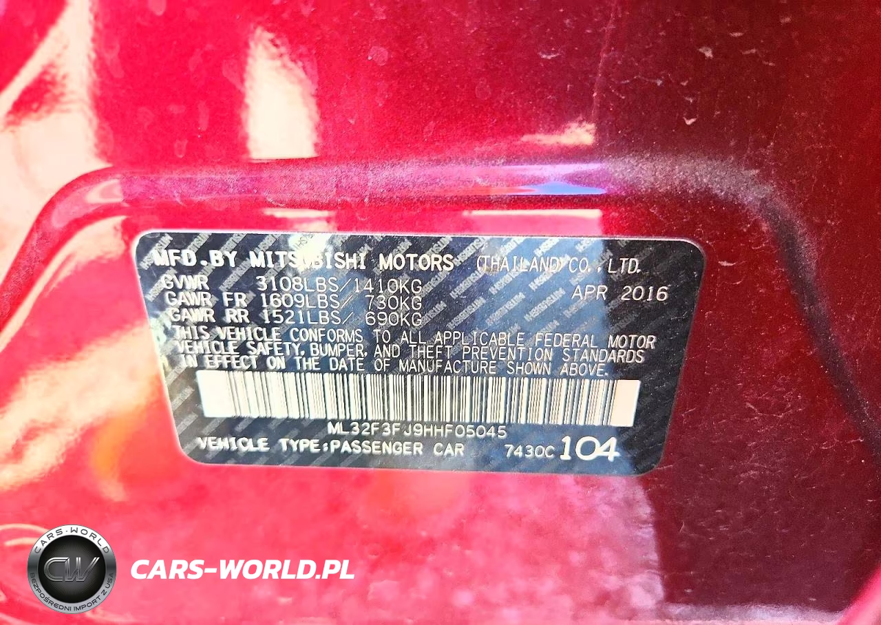 2017 Mitsubishi Mirage G4 Es VIN:ML32F3FJ9HHF05045 - 12