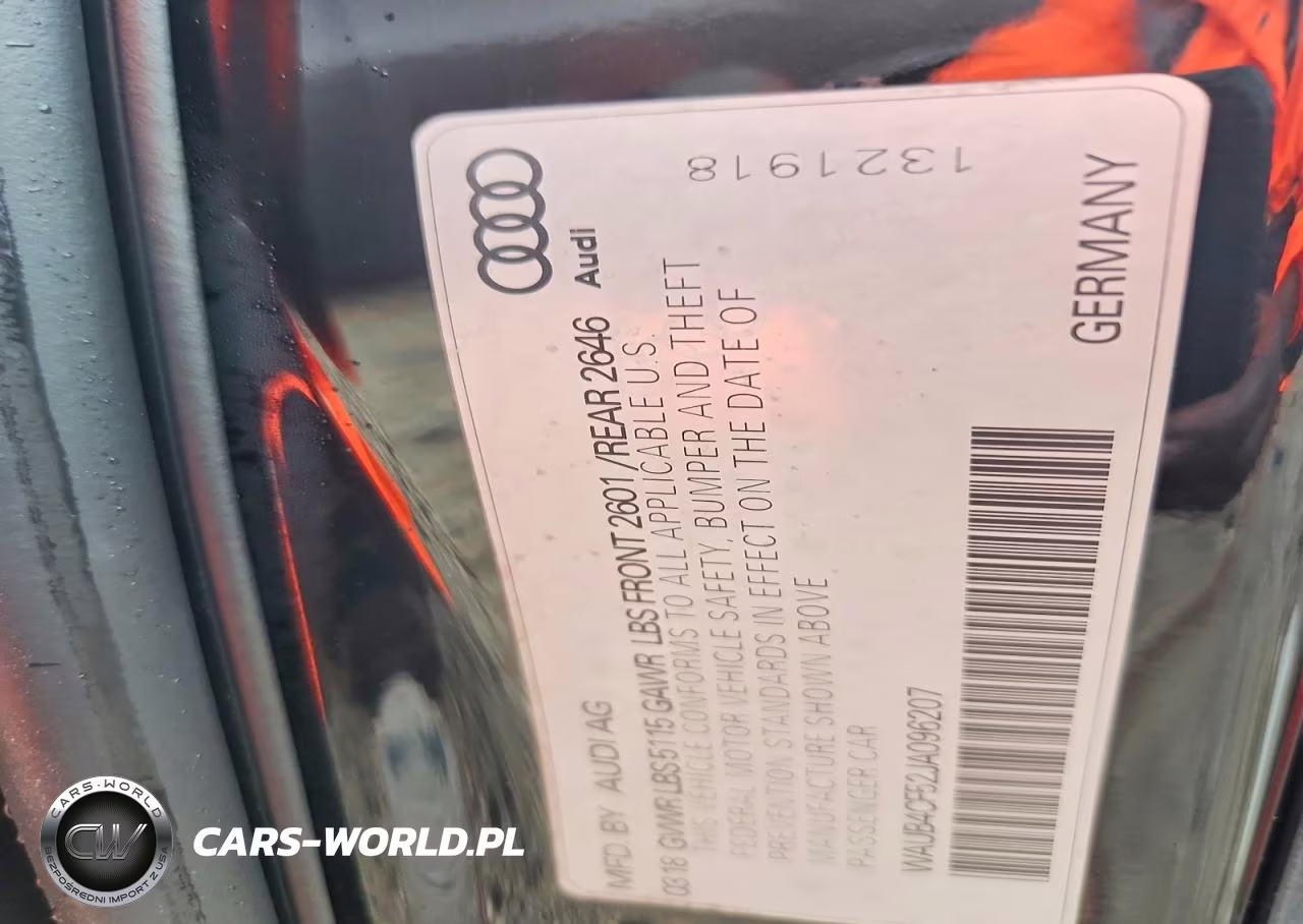 2018 Audi S5 Premium Plus VIN:WAUB4CF52JA096207 - 13