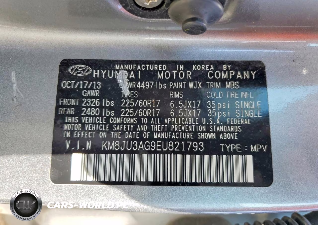 2014 Hyundai Tucson Se VIN:KM8JU3AG9EU821793 - 13