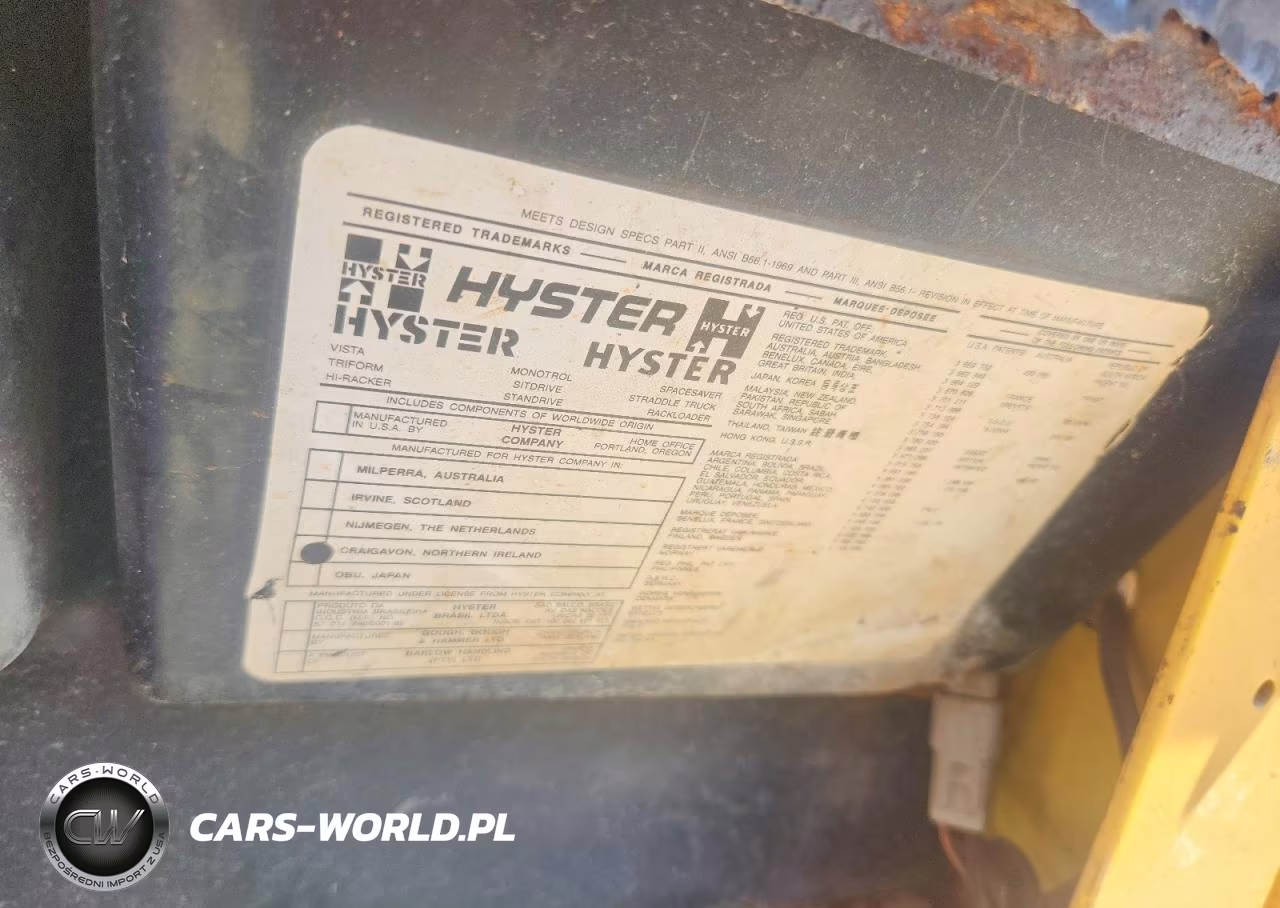 1989 Hyst 50 Forklift VIN:N0V1N000063555236 - 10