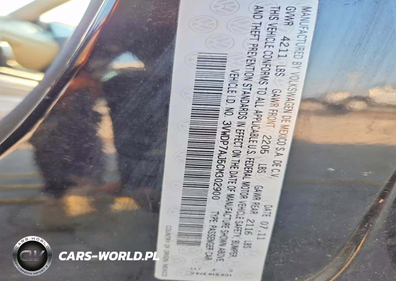 2012 Volkswagen Jetta Se VIN:3VWDP7AJ5CM302900 - 13