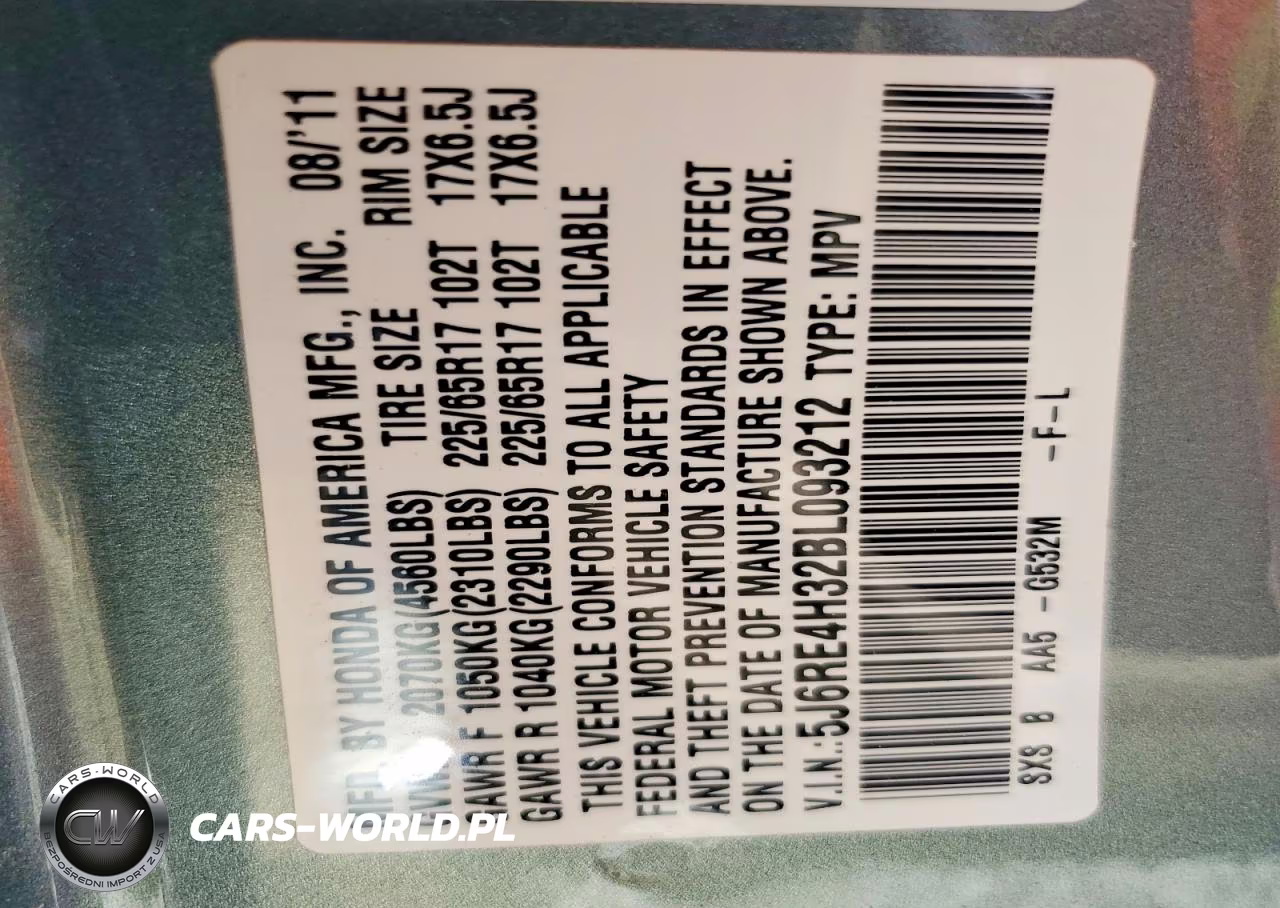 2011 Honda Cr-V Lx VIN:5J6RE4H32BL093212 - 13