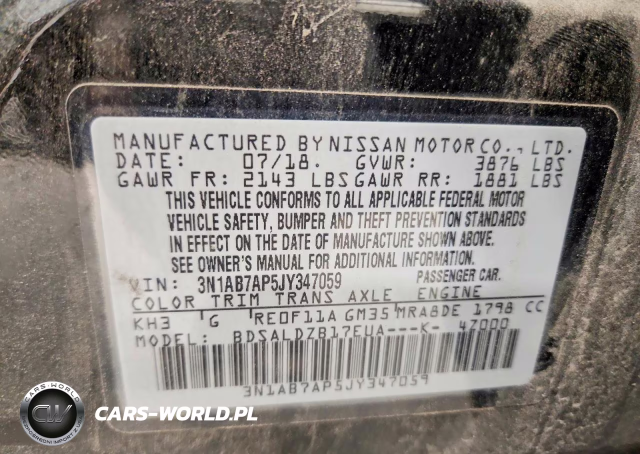 2018 Nissan Sentra S VIN:3N1AB7AP5JY347059 - 12