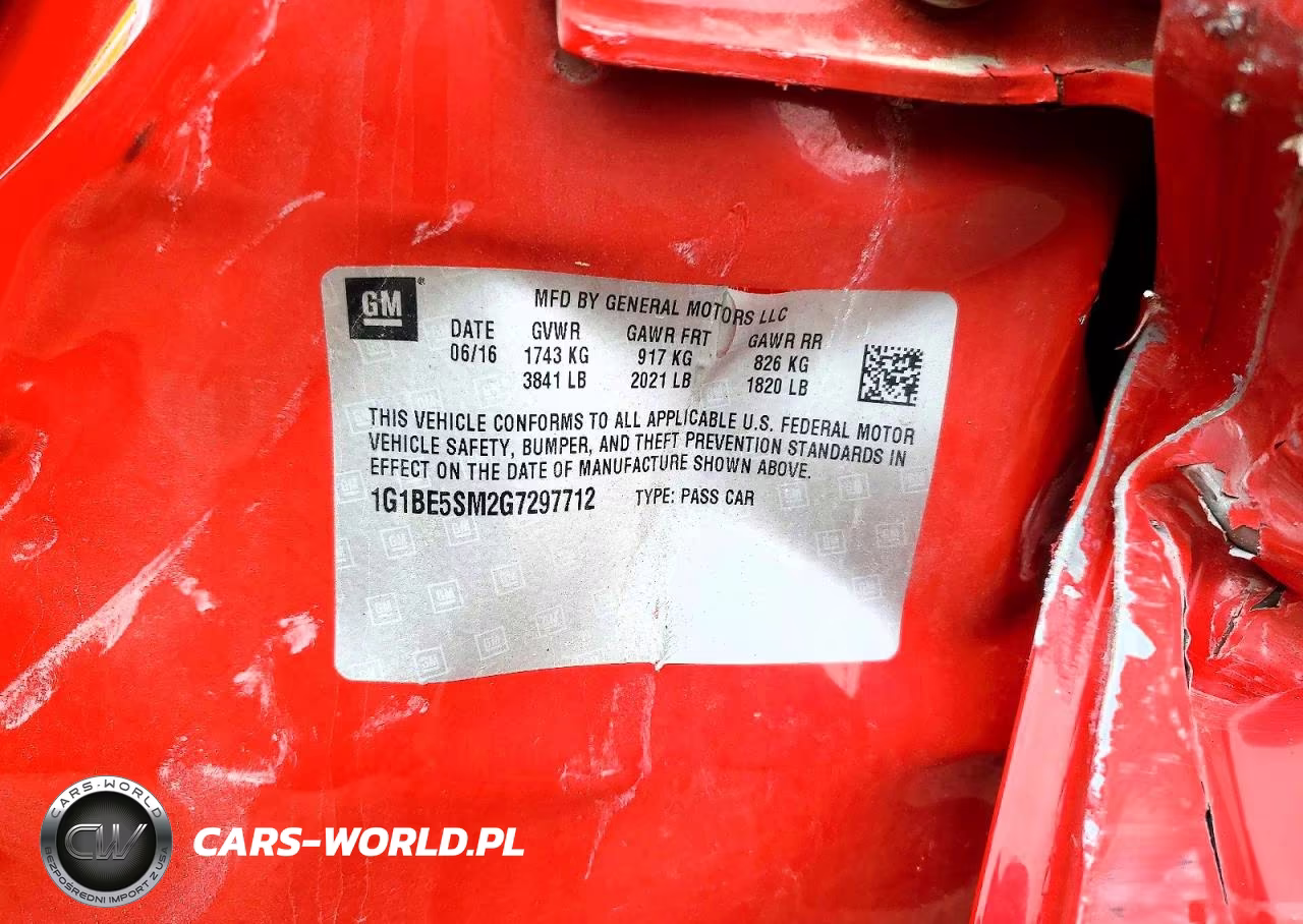 2016 Chevrolet Cruze Lt VIN:1G1BE5SM2G7297712 - 12