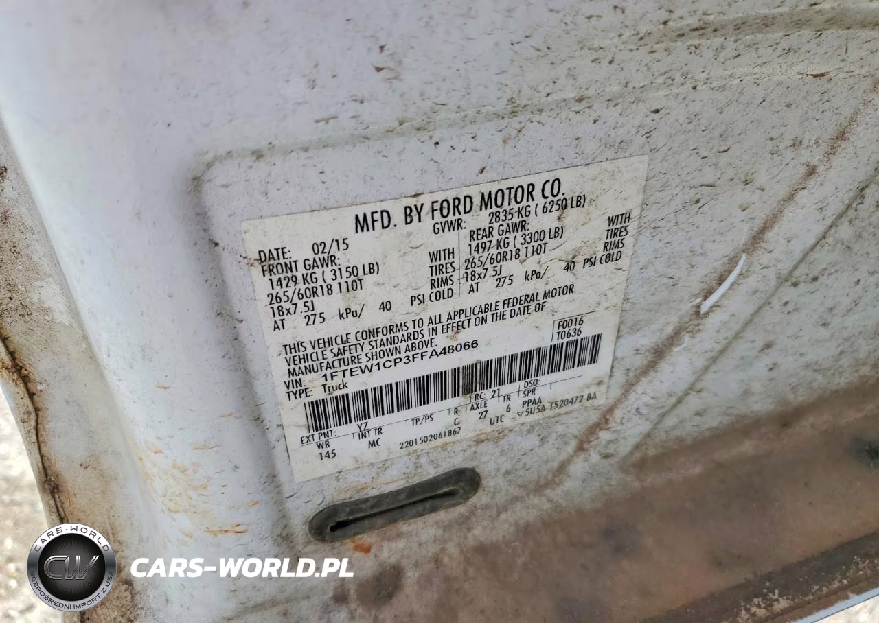 2015 Ford F150 Supercrew VIN:1FTEW1CP3FFA48066 - 12