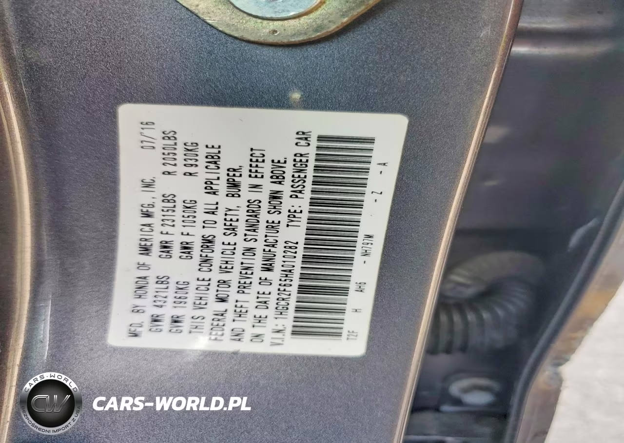 2017 Honda Accord Sport VIN:1HGCR2F65HA010282 - 12