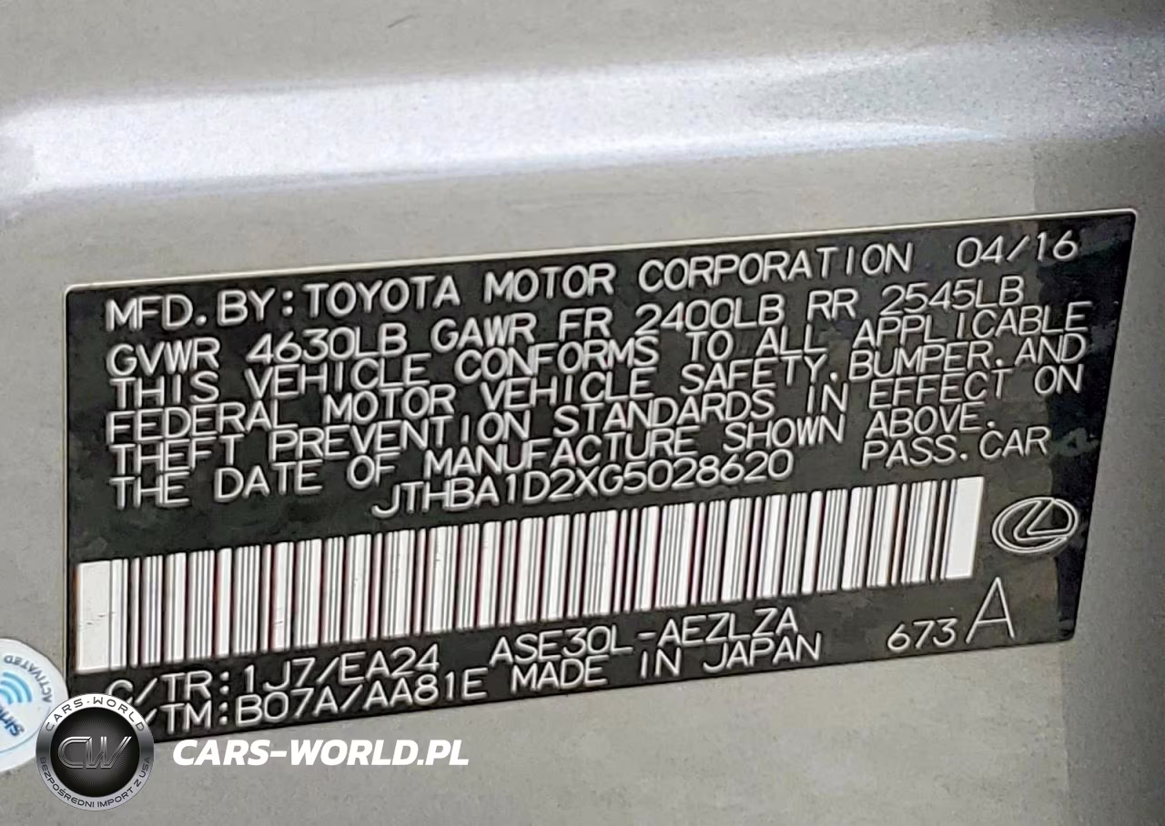 2016 Lexus Is 200T VIN:JTHBA1D2XG5028620 - 12