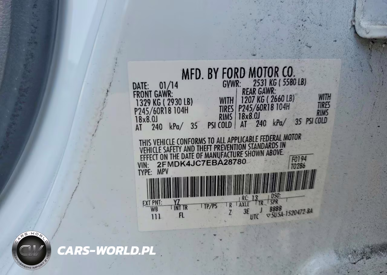 2014 Ford Edge Sel VIN:2FMDK4JC7EBA28780 - 13