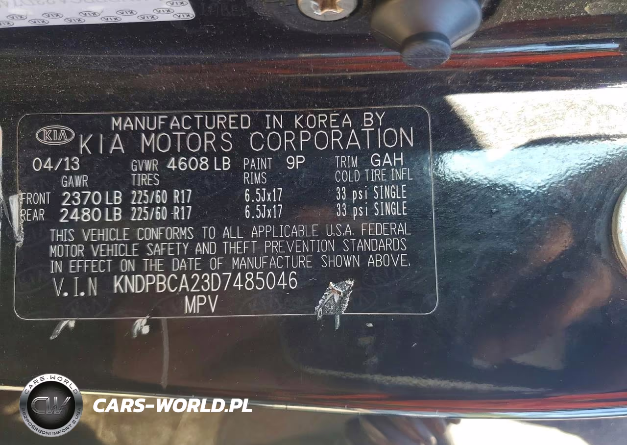 2013 Kia Sportage Lx VIN:KNDPBCA23D7485046 - 12