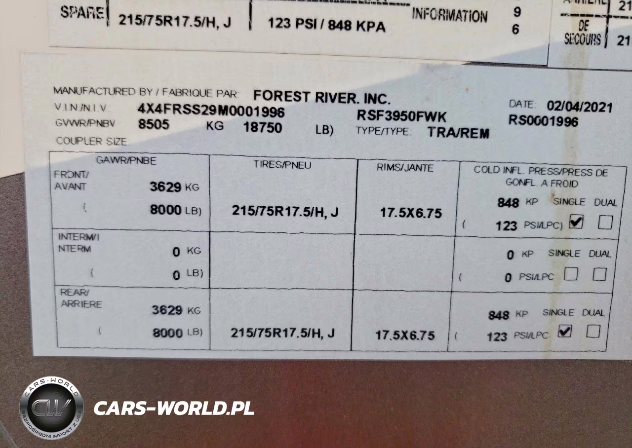 2021 Forest River Riverstone Reserve Camper VIN:4X4FRSS29M0001996 - 10