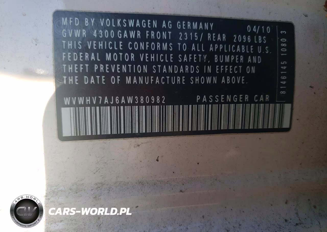 2010 Volkswagen Gti VIN:WVWHV7AJ6AW380982 - 12