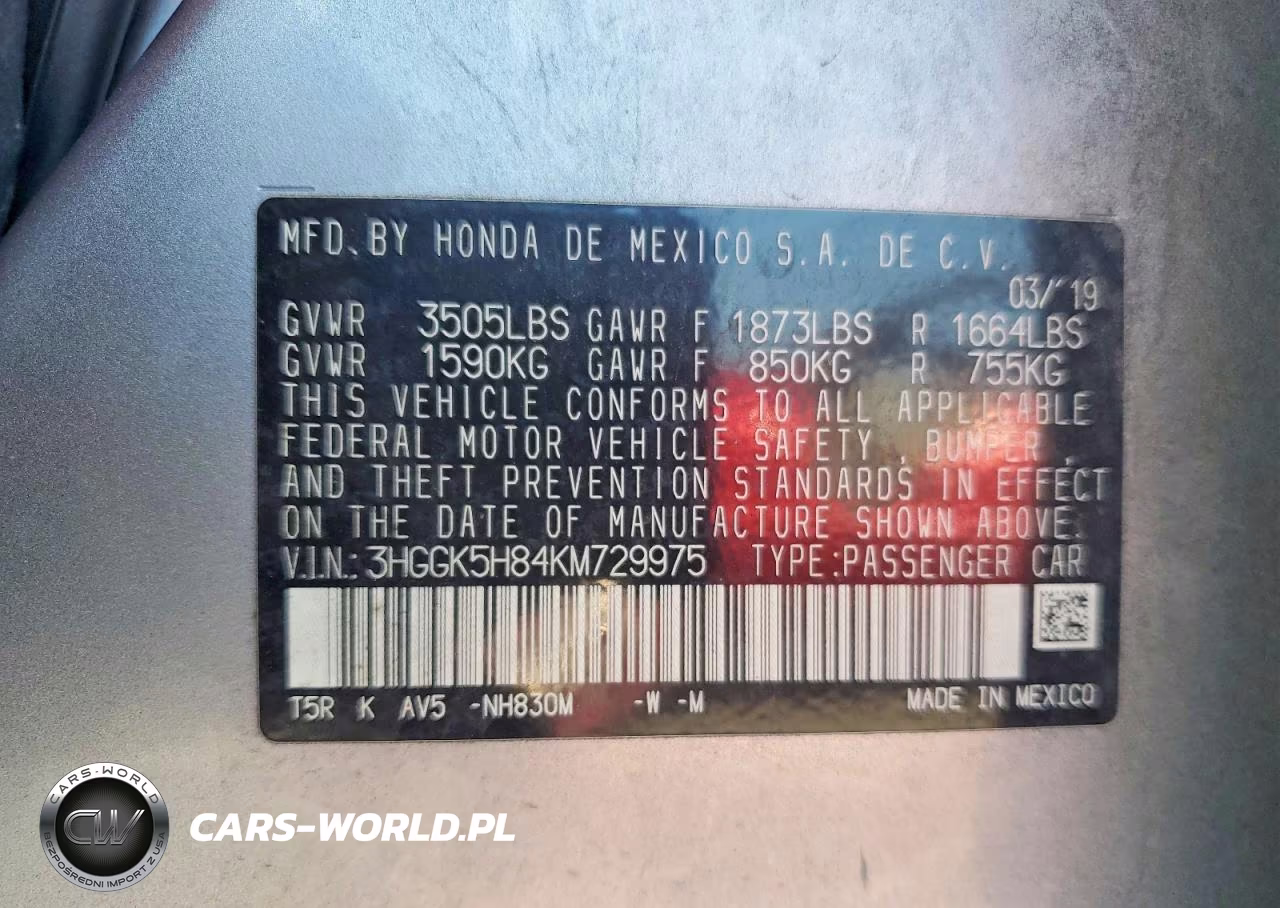 2019 Honda Fit Ex VIN:3HGGK5H84KM729975 - 12