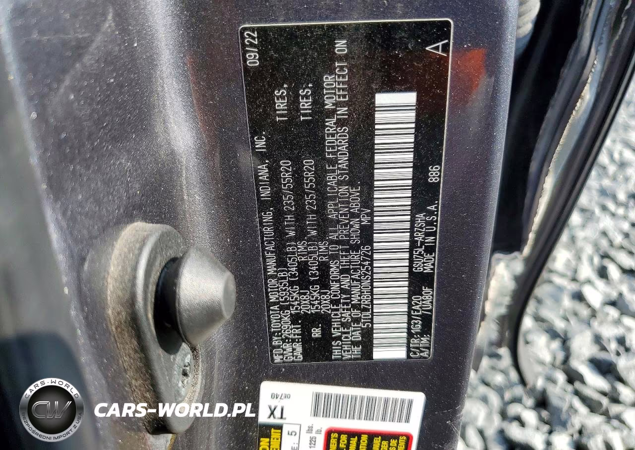 2022 Toyota Highlander Xse VIN:5TDLZRBH0NS254726 - 13