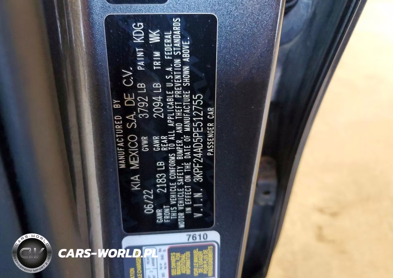 2023 Kia Forte Lxs VIN:3KPF24AD5PE512755 - 12