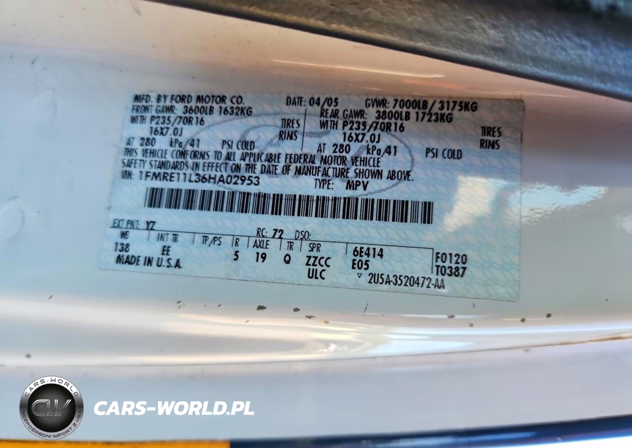 2006 Ford Econoline E150 Wagon VIN:1FMRE11L36HA02953 - 12