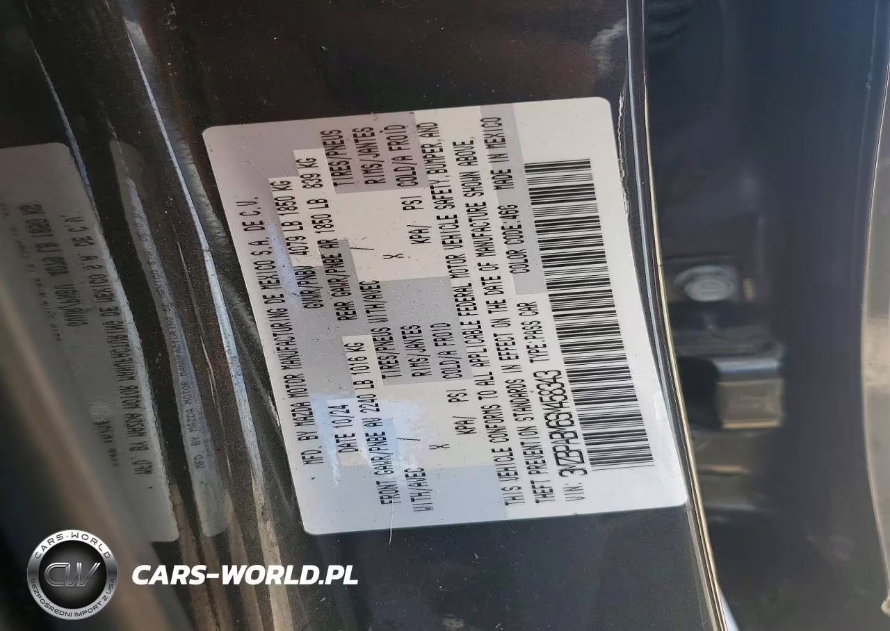 2025 Mazda 3 Select Sport VIN:3MZBPABM6SM458343 - 12