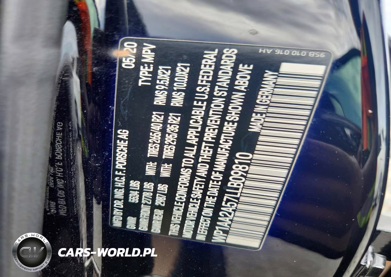 2020 Porsche Macan VIN:WP1AA2A57LLB09810 - 14