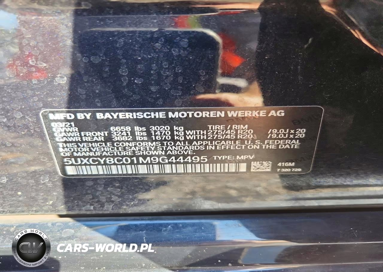 2021 BMW X6 M50I VIN:5UXCY8C01M9G44495 - 14