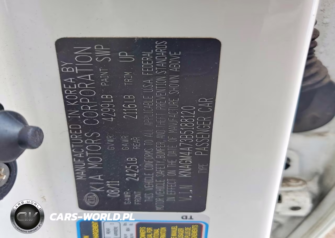 2011 Kia Optima Lx VIN:KNAGM4A73B5188120 - 12