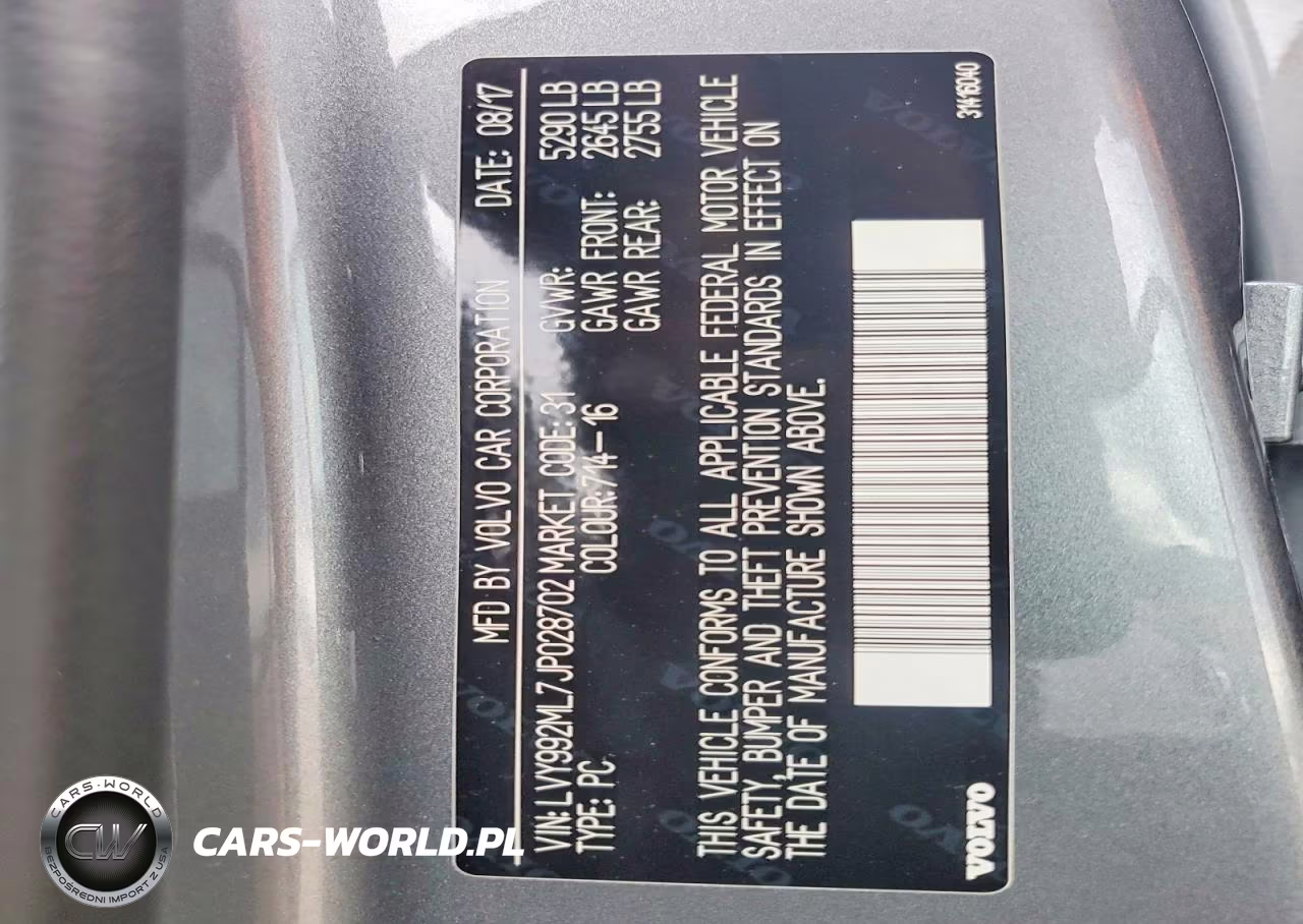 2018 Volvo S90 T6 Inscription VIN:LVY992ML7JP028702 - 12