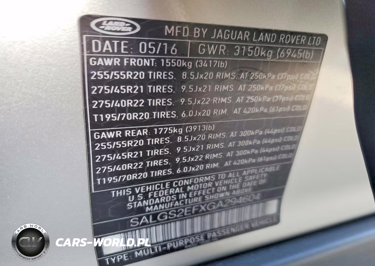 2016 Land Rover Range Rover Supercharged VIN:SALGS2EFXGA294604 - 13
