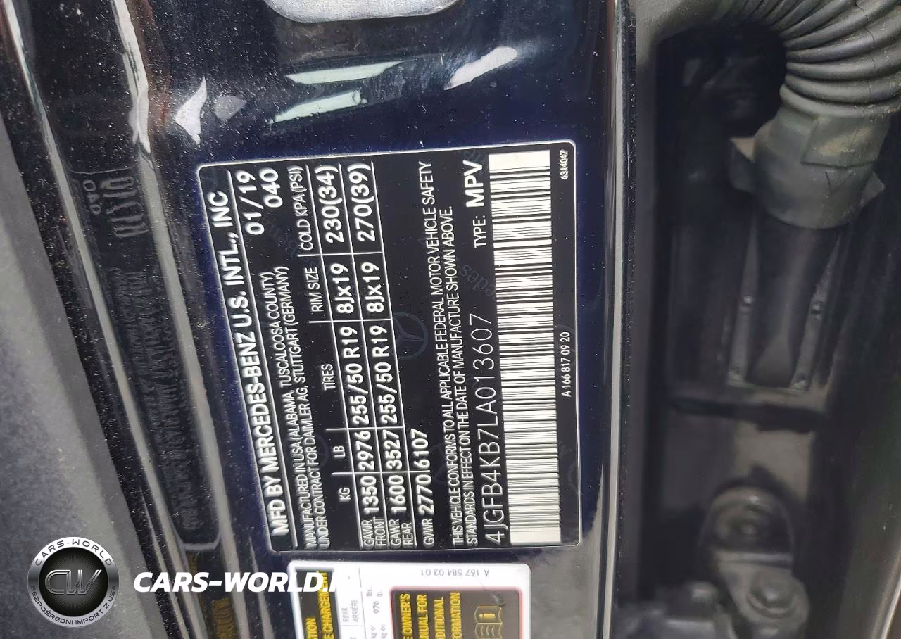 2020 Mercedes-Benz Gle 350 4Matic VIN:4JGFB4KB7LA013607 - 13